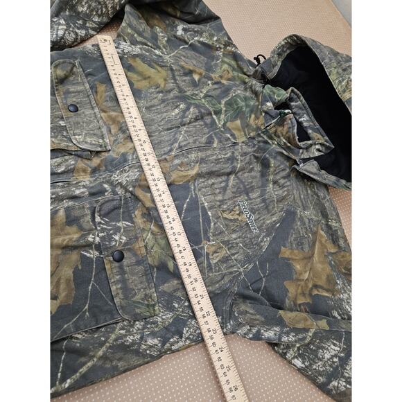 Vintage Fieldstaff Mossy Oak Camo Full Zip Fleece Hooded Jacket Sz Medium - Picture 9 of 14